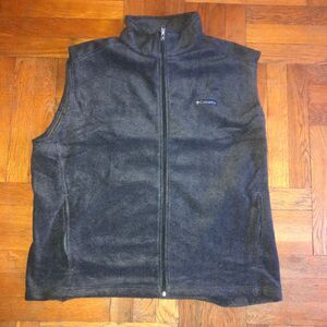 Columbia Fleece Vest Adult XLarge Gray Sleeveless Outdoors Zip Up